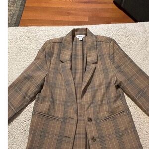 Old Navy Tan and Black Plaid Blazer